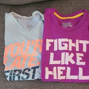 Set of 2 Nike Dri Fit tees size small